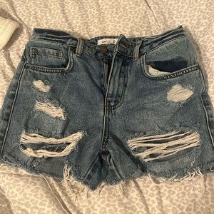 oneill high rise jean shorts